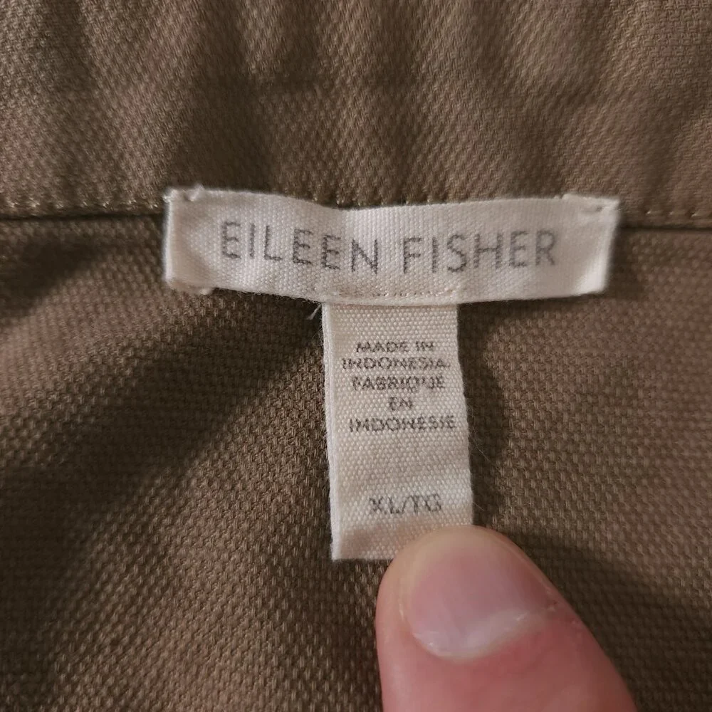 Eileen Fisher Womens Organic Cotton Hemp Overalls XL Utility Minimalist - Picture 3 of 16